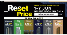 NOBLE อัดโปรแรง RESET PRICE, RESUME LIFE รีเซ็ตราคาใหม่กลับไปราคาพรีเซล กับ 6 โครงการคอนโดพร้อมอยู่ ผ่าน ONLINE BOOKING 1-7 มิ.ย.นี้