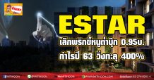 ESTAR เล็กพริกขี้หนูต่ำบุ๊ก0.95บ. กำไรปี63 วิ่งทะลุ400%