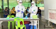 สาธารณสุขลำลูกกา จังหวัดปทุมธานี และตลาดสี่มุมเมืองตรวจโควิดเชิงรุกล่าสุด 1,036 คน ไม่พบผู้ติดเชื้อ