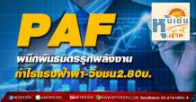 PAF ผนึกพันธมิตรรุกพลังงาน กำไรแรงฟ้าผ่า-วิ่งชน2.80บ.