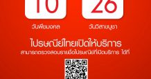 ไปรษณีย์ไทย เปิดให้บริการ ในวันพืชมงคล และวันวิสาขบูชา