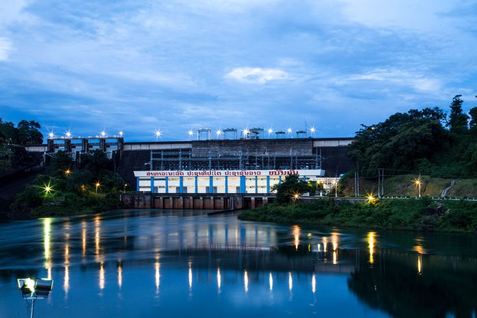 Nam Ngum 1 Power House at Night