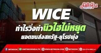 WICE กำไรวิ่งทำนิวไฮไม่หยุด ยอดขนส่งสหรัฐ-ยุโรปพุ่ง