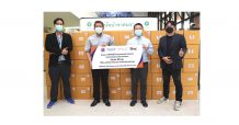 GPSC มอบหมวกควบคุมแรงดันบวก-ลบ นวัตกรรมสู้โควิด-19 ให้สถาบันบำราศนราดูร