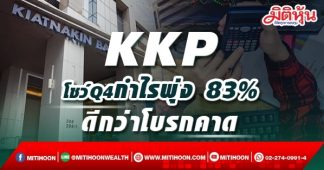 KKP โชว์Q4 กำไรพุ่ง 83% ดีกว่าโบรกคาด