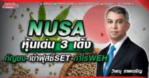 NUSA หุ้นเด่น 3 เด้ง กัญชง – เข้าฟุสซี่ SET – กำไร WEH