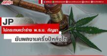 JP ไม่กระทบคว่ำร่าง พ.ร.บ. กัญชา ยันผลงานครึ่งปีหลังโต