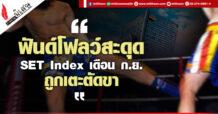 “ฟันด์โฟลว์สะดุด SET Index เดือนก.ย.ถูกเตะตัดขา”