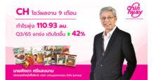 CH โชว์ผลงาน 9 เดือน กำไรโตเกินเท่าตัว อยู่ที่ระดับ 110.93 ล้าน หลังความต้องการเพิ่ม-เรือและตู้ขนส่งหาง่ายขึ้น-ราคามะม่วงถูกลง