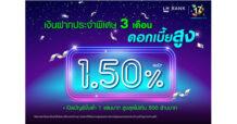 LH Bank ฉลองครบรอบ 17 ปี เปิดตัวแคมเปญเงินฝากประจำพิเศษ 3 เดือน ดอกเบี้ยสูง 1.50% ต่อปี