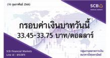 กลุ่มงานตลาดการเงิน ธนาคารไทยพาณิชย์ (SCB Financial Markets) ค่าเงินบาทประจำวันที่ 10 กุมภาพันธ์ 2566
